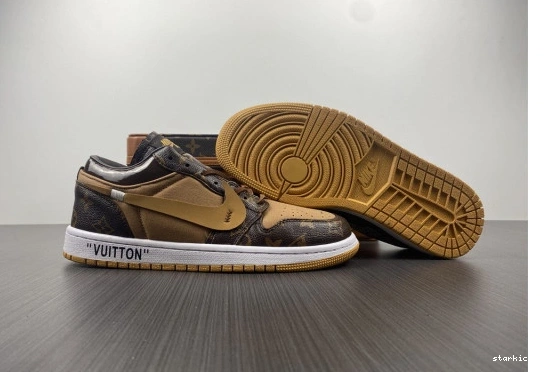 CASE) Low -LouiV 1 AIR Top WHITE-LouiV (WITH O-W JORDAN 0103